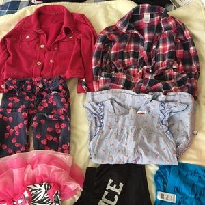 7 pcs 1 jacket 1 pants 2 dresses 2 t shirt 1 short
